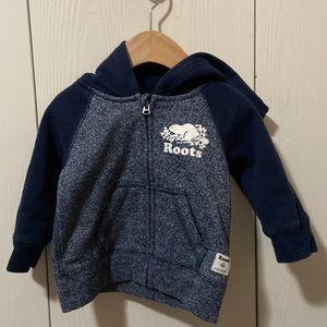 Roots Dark Blue Marled Hoodie